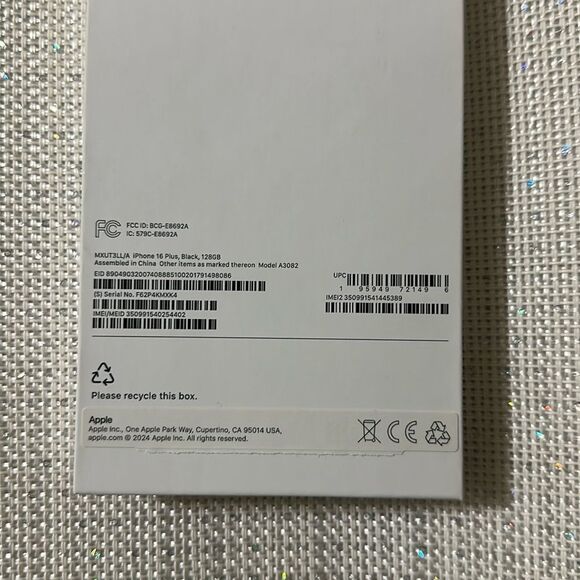 Apple iPhone 16 Plus Box Perfectly New Empty Box - Picture 8 of 8